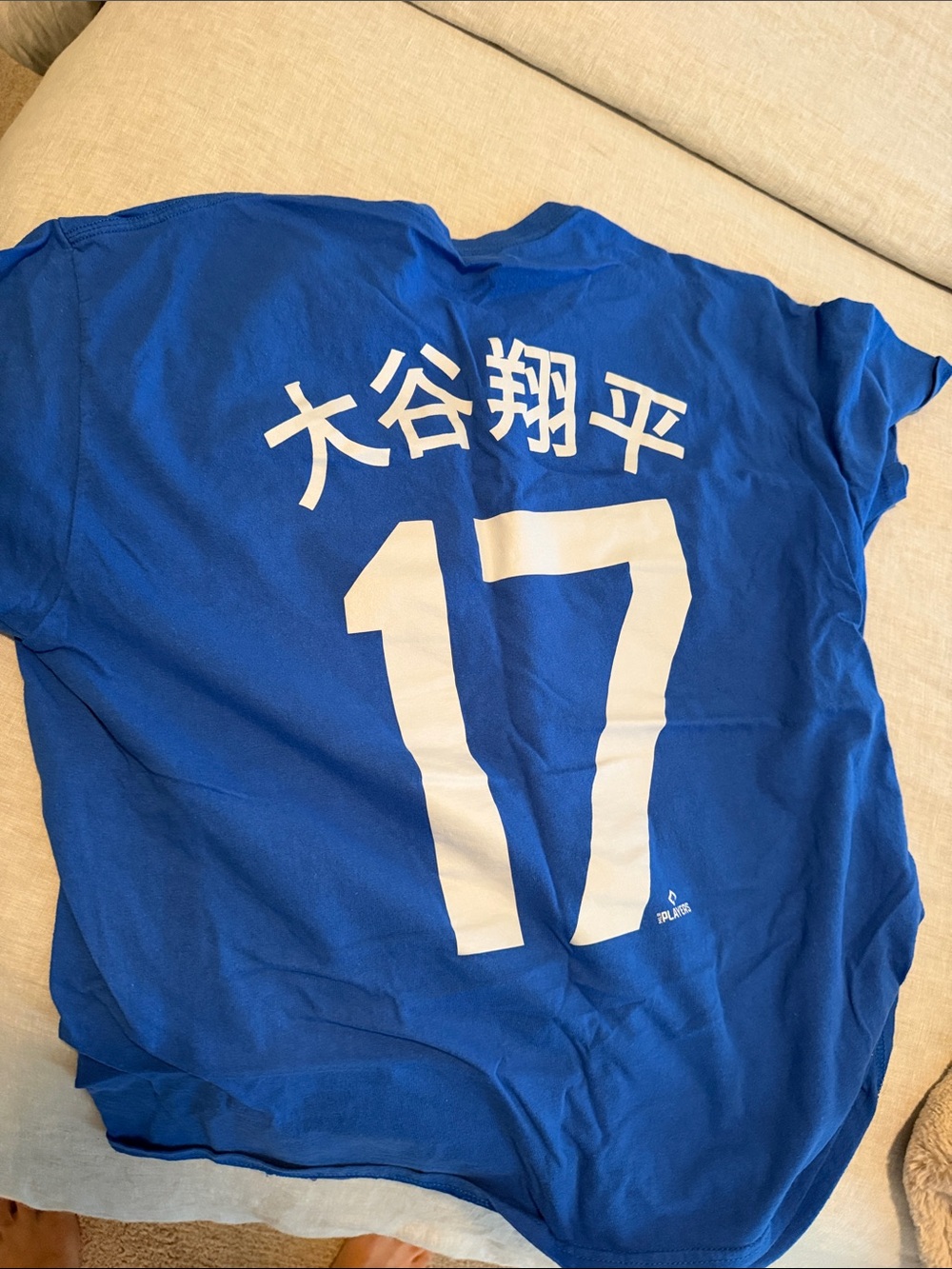 Shohei Ohtani Royal Blue Kenji Dodgers Name Number Script Tee Shirt XL